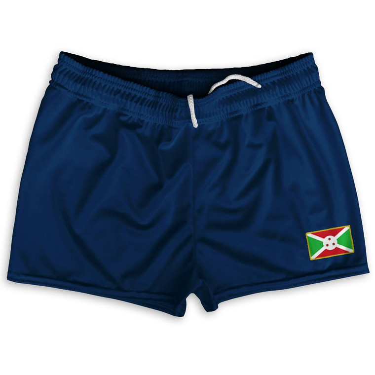 Burundi Country Heritage Flag Shorty Short Gym Shorts 2.5" Inseam Made In USA by Ultras