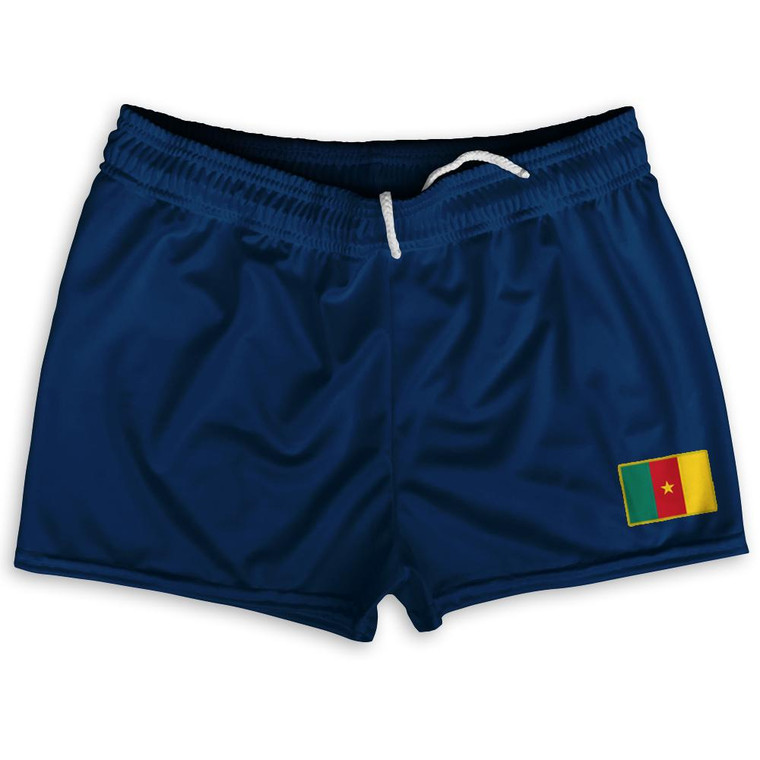 Cameroon Country Heritage Flag Shorty Short Gym Shorts 2.5" Inseam Made In USA by Ultras
