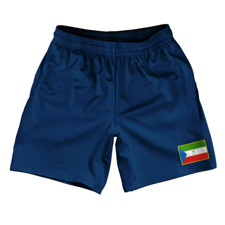 Equatorial Guinea Country Heritage Flag Athletic Running Fitness Exercise Shorts 7" Inseam Made In USA Shorts by Ultras