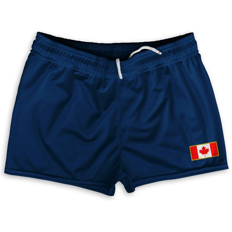 Canada Country Heritage Flag Shorty Short Gym Shorts 2.5" Inseam Made In USA by Ultras