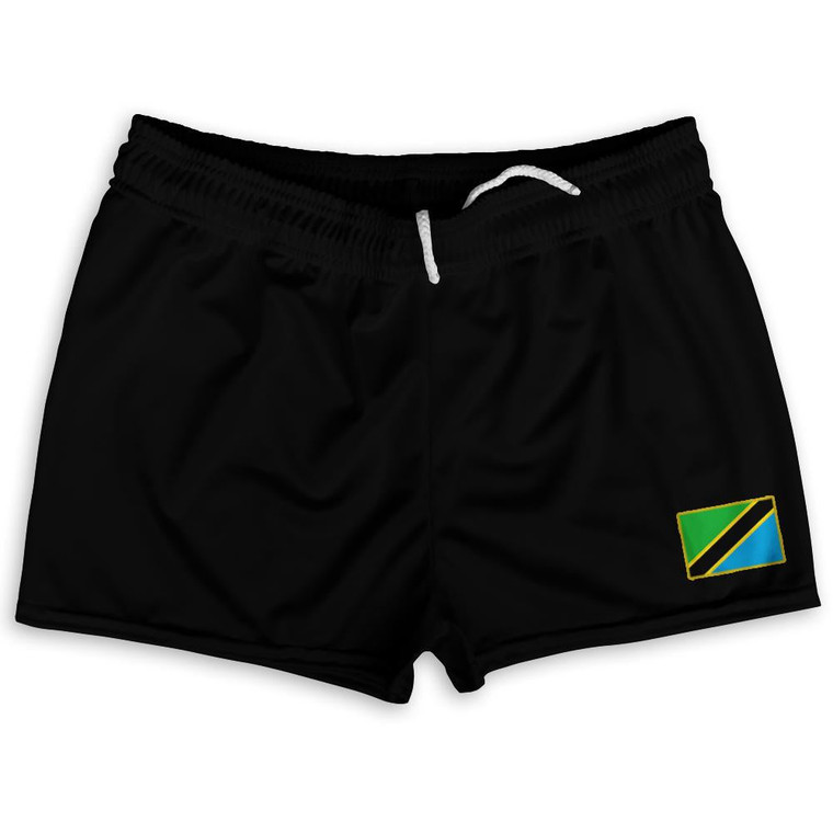 Tanzania Country Heritage Flag Shorty Short Gym Shorts 2.5" Inseam Made In USA by Ultras
