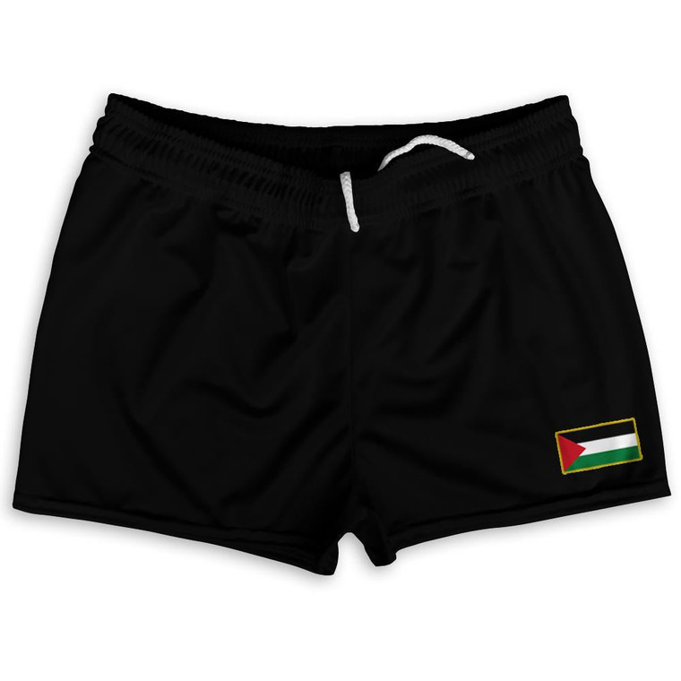 Palestine Country Heritage Flag Shorty Short Gym Shorts 2.5" Inseam Made In USA by Ultras