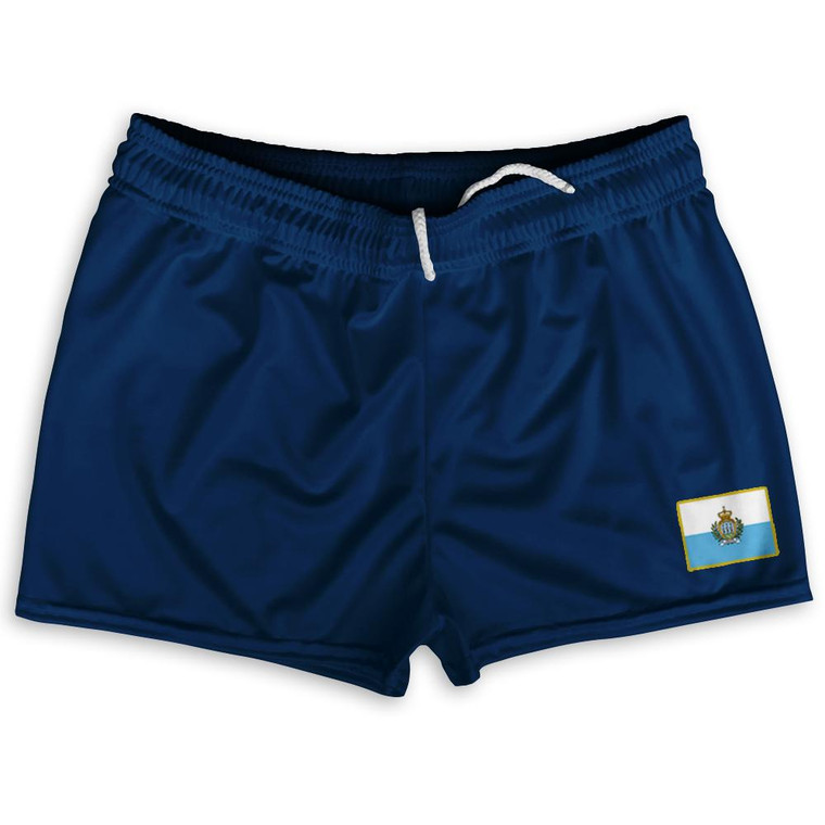 San Marino Country Heritage Flag Shorty Short Gym Shorts 2.5" Inseam Made In USA by Ultras