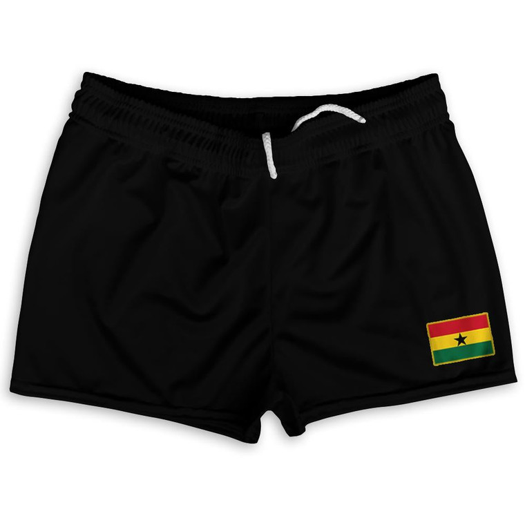Ghana Country Heritage Flag Shorty Short Gym Shorts 2.5" Inseam Made In USA by Ultras