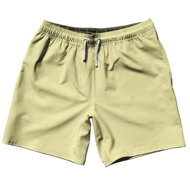 Yellow Butter Blank 7" Swim Shorts Made in USA by Ultras