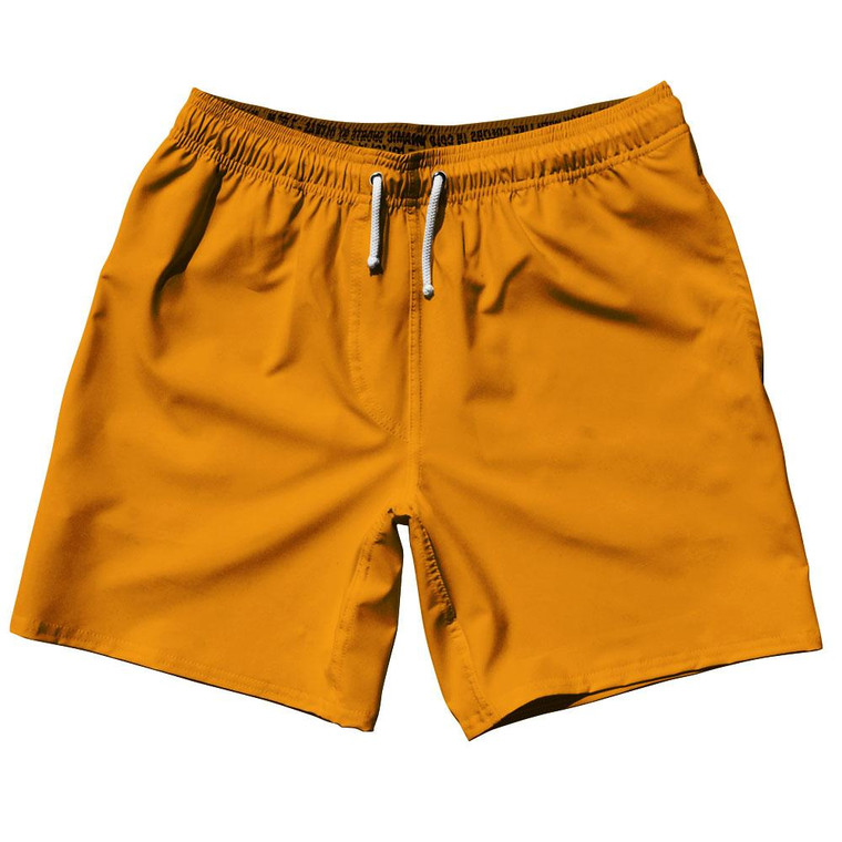 Orange Blank 7" Swim Shorts Made in USA by Ultras