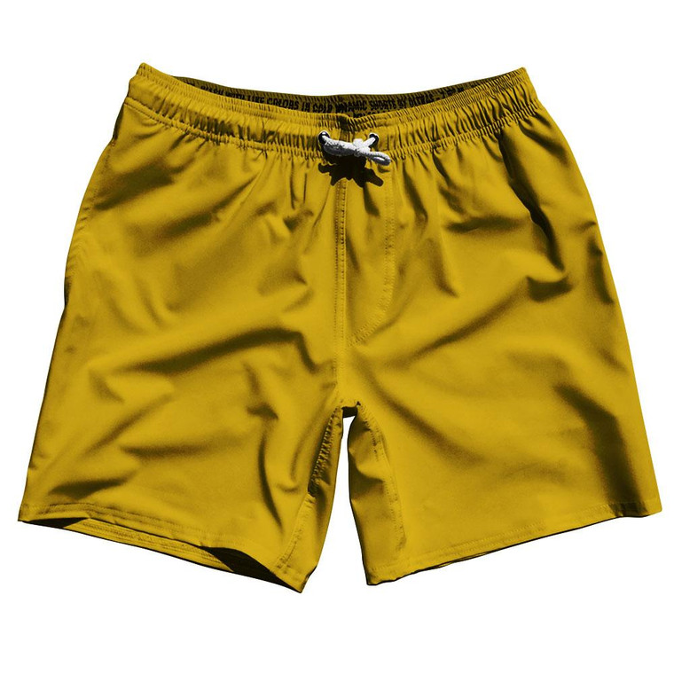 Yellow Maryland Flag Blank 7" Swim Shorts Made in USA by Ultras