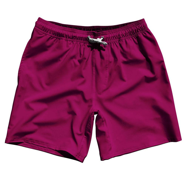 Pink Fuschia Blank 7" Swim Shorts Made in USA by Ultras