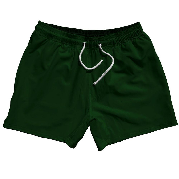 Green Forest Blank 5" Swim Shorts Made in USA by Ultras