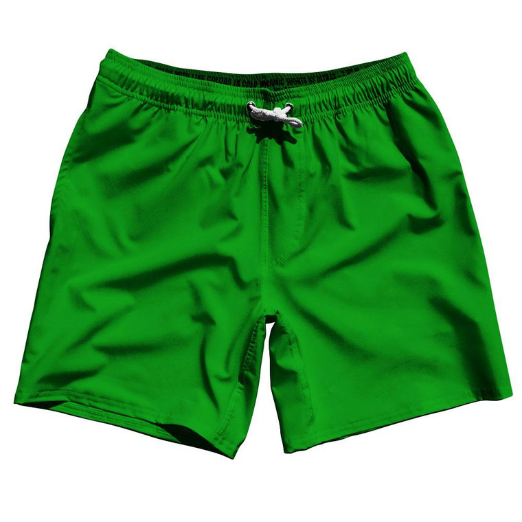 Green Forest Blank 7" Swim Shorts Made in USA by Ultras