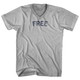 Free Adult Tri-Blend V-neck T-shirt - Cool Grey