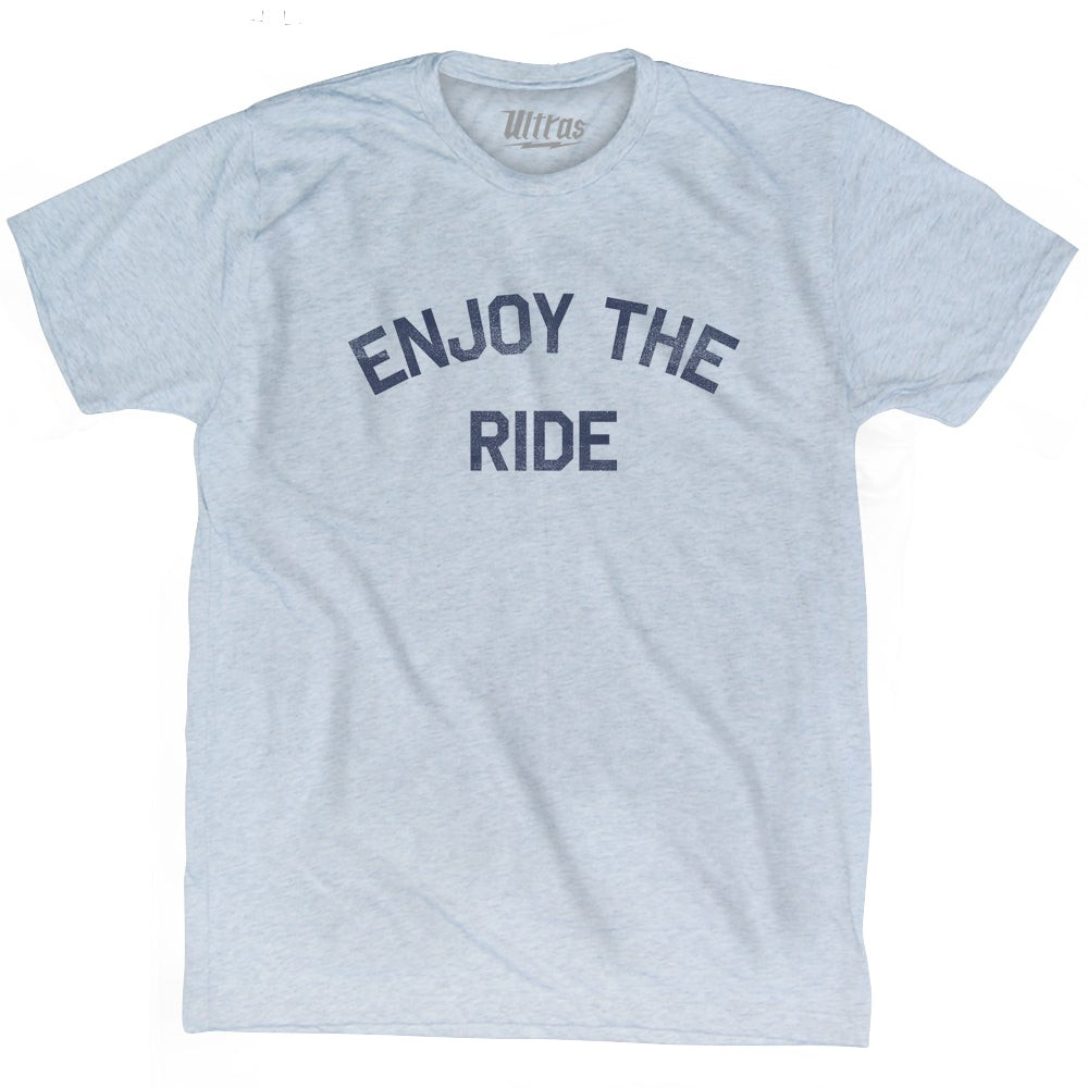 Image of Enjoy The Ride Adult Tri-Blend T-Shirt - Athletic White