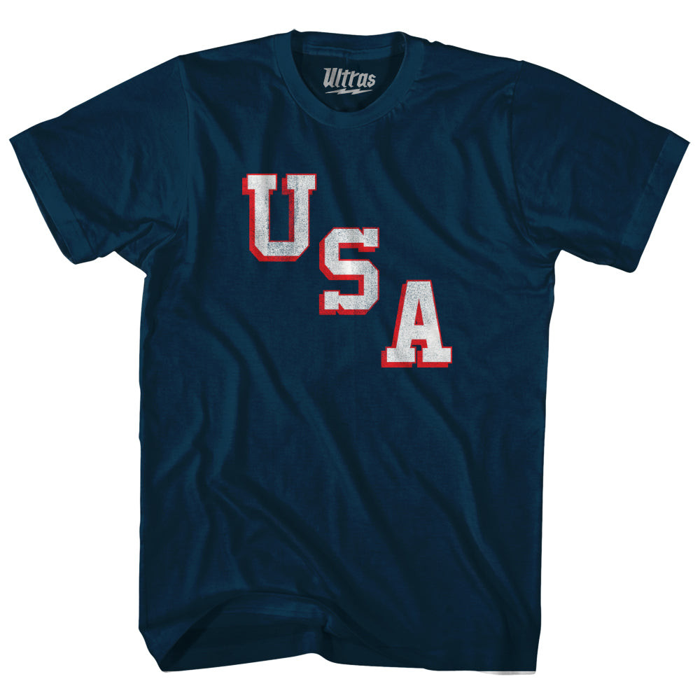 Image of USA Miracle Adult Tri-Blend T-shirt - Navy Blue