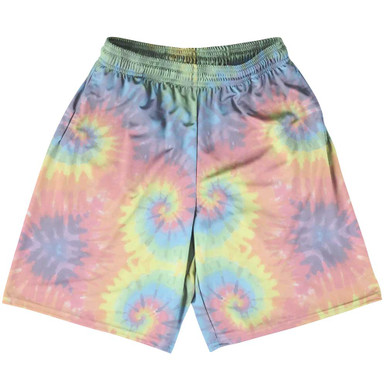 UNDEFEATED TIE DYE BASKETBALL SHORT Mサイズ Tie Dye Washed Out Basketball Shorts Made In USA-Tie Dye
