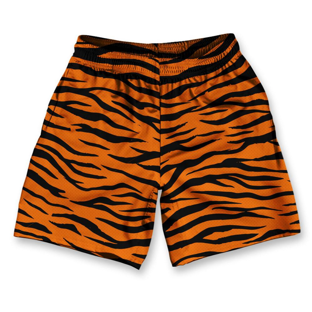 Image of Tiger Athletic Running Fitness Exercise Shorts 7" Inseam Made in USA - Orange