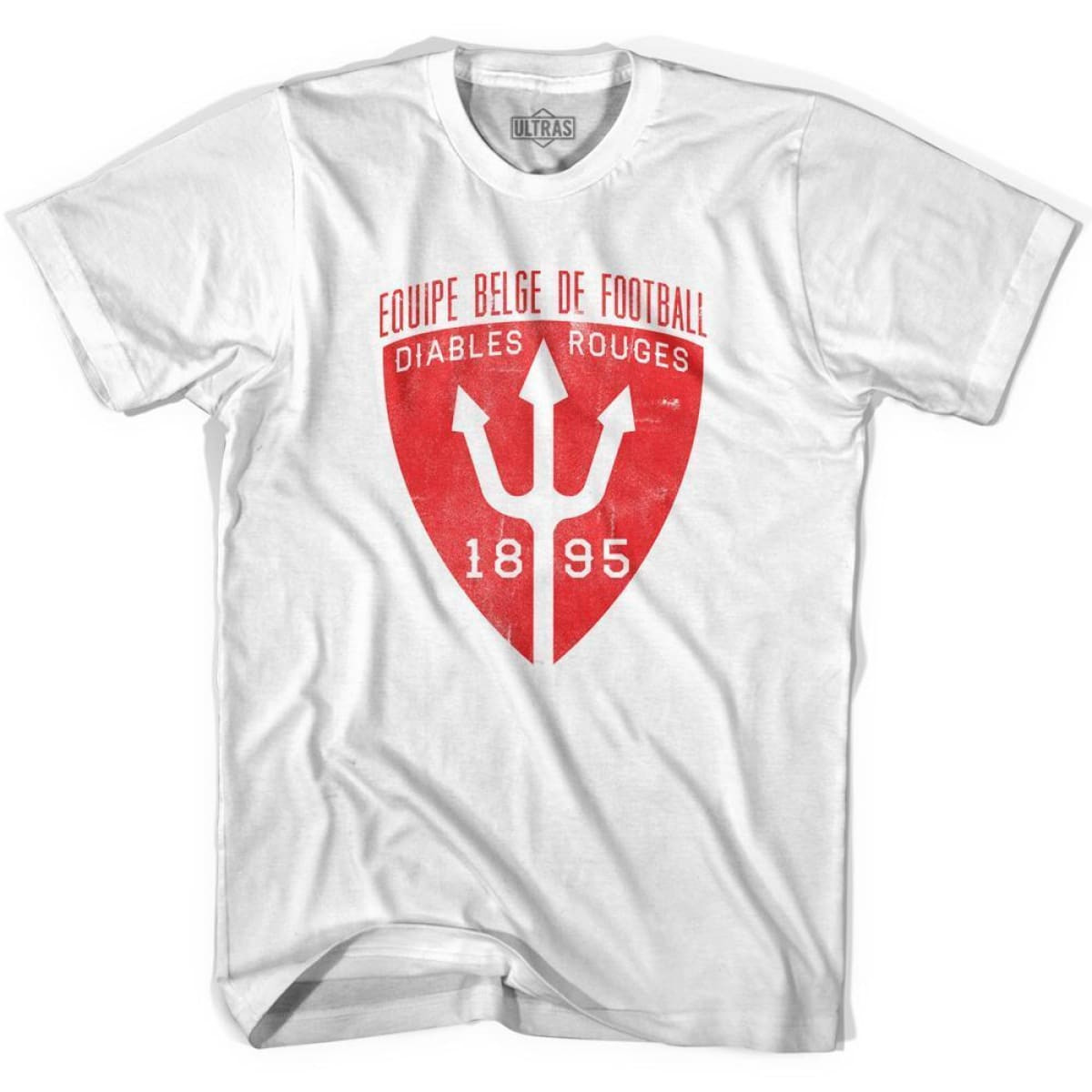 Image of Ultras Belgium Diables Soccer T-shirt-Adult-White