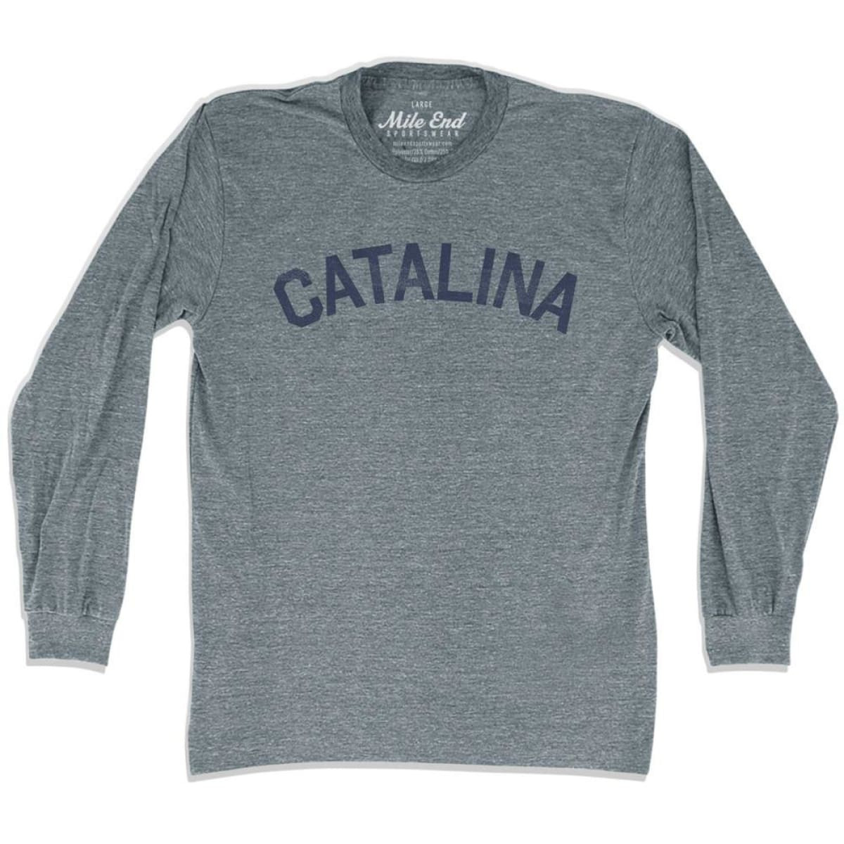 Image of Catalina Vintage Long Sleeve T-shirt - Athletic Grey