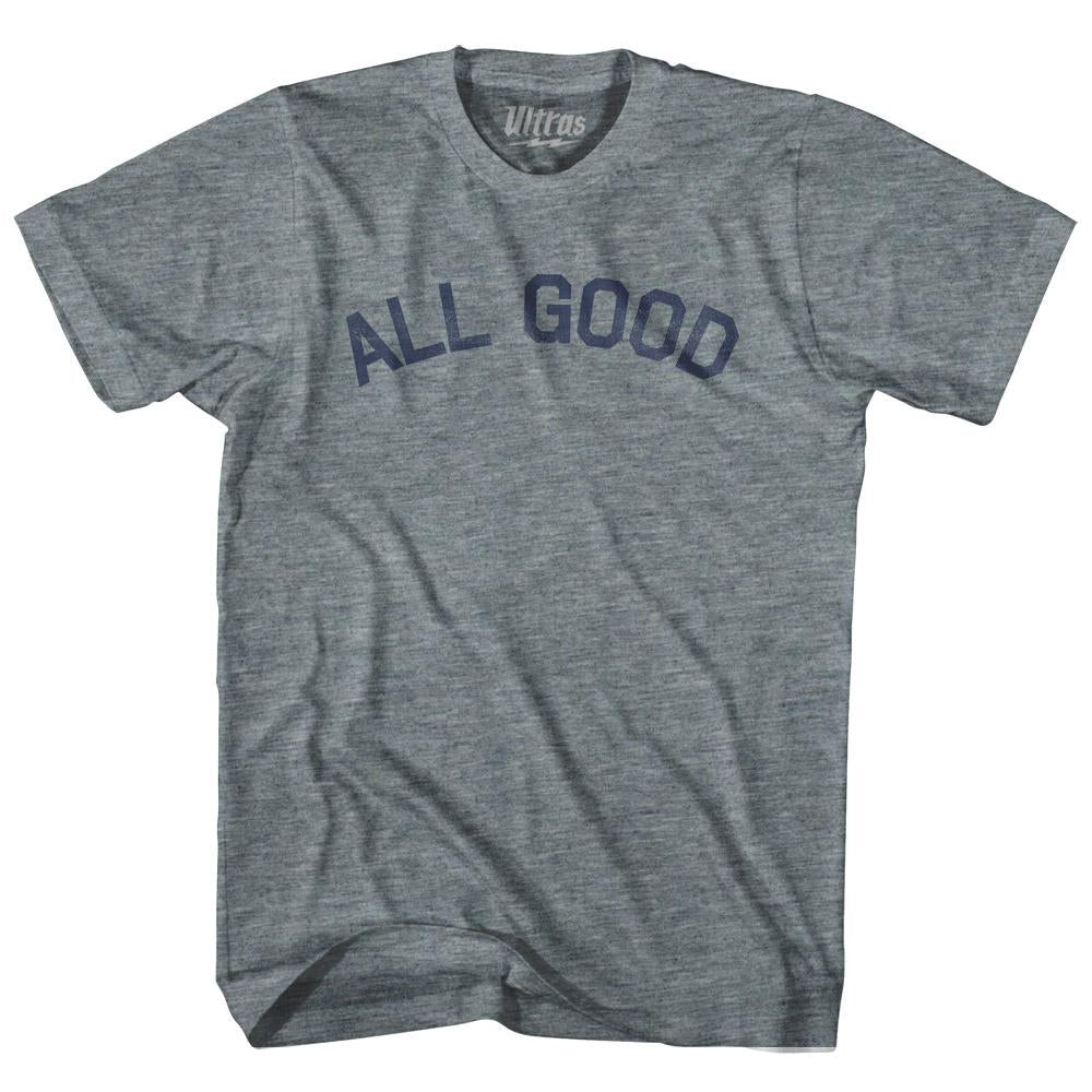 Image of All Good Adult Tri-Blend T-Shirt - Athletic Grey