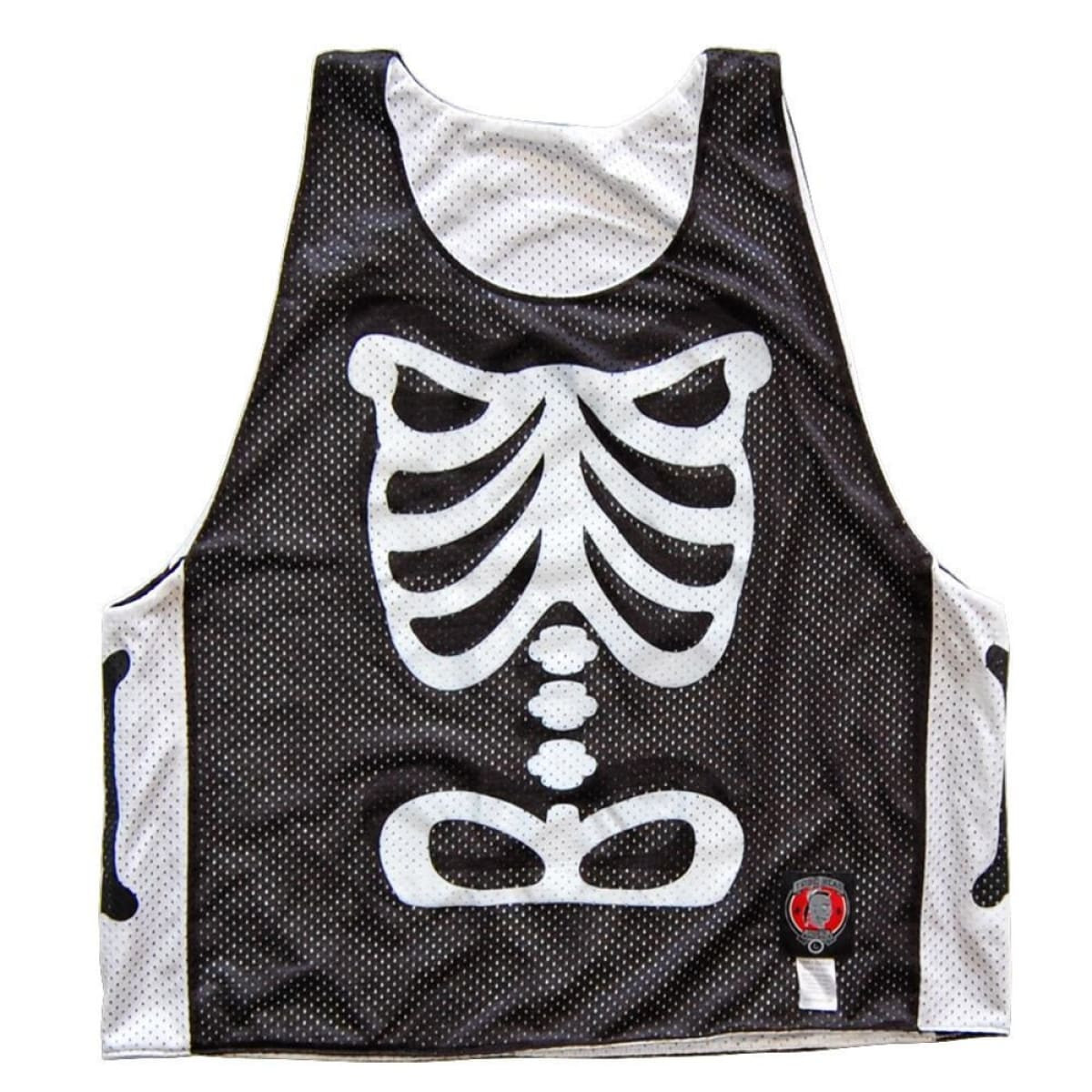 Image of Skeleton Lacrosse Pinnie Made In USA - Black