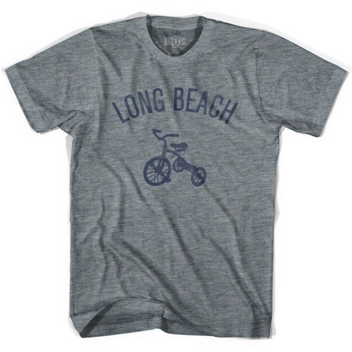 Image of Long Beach City Tricycle Adult Tri-Blend T-shirt - Athletic Grey