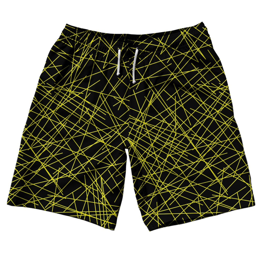 Image of Laser Show 10" Swim Shorts Made in USA - Bright Yellow