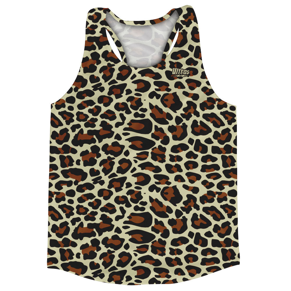 Image of Cheetah Pattern Running Track Tops Made In USA - Vegas Gold
