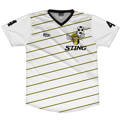 Chicago Sting 86-87 Krumpe 4 Soccer Jersey Made In USA - White Black