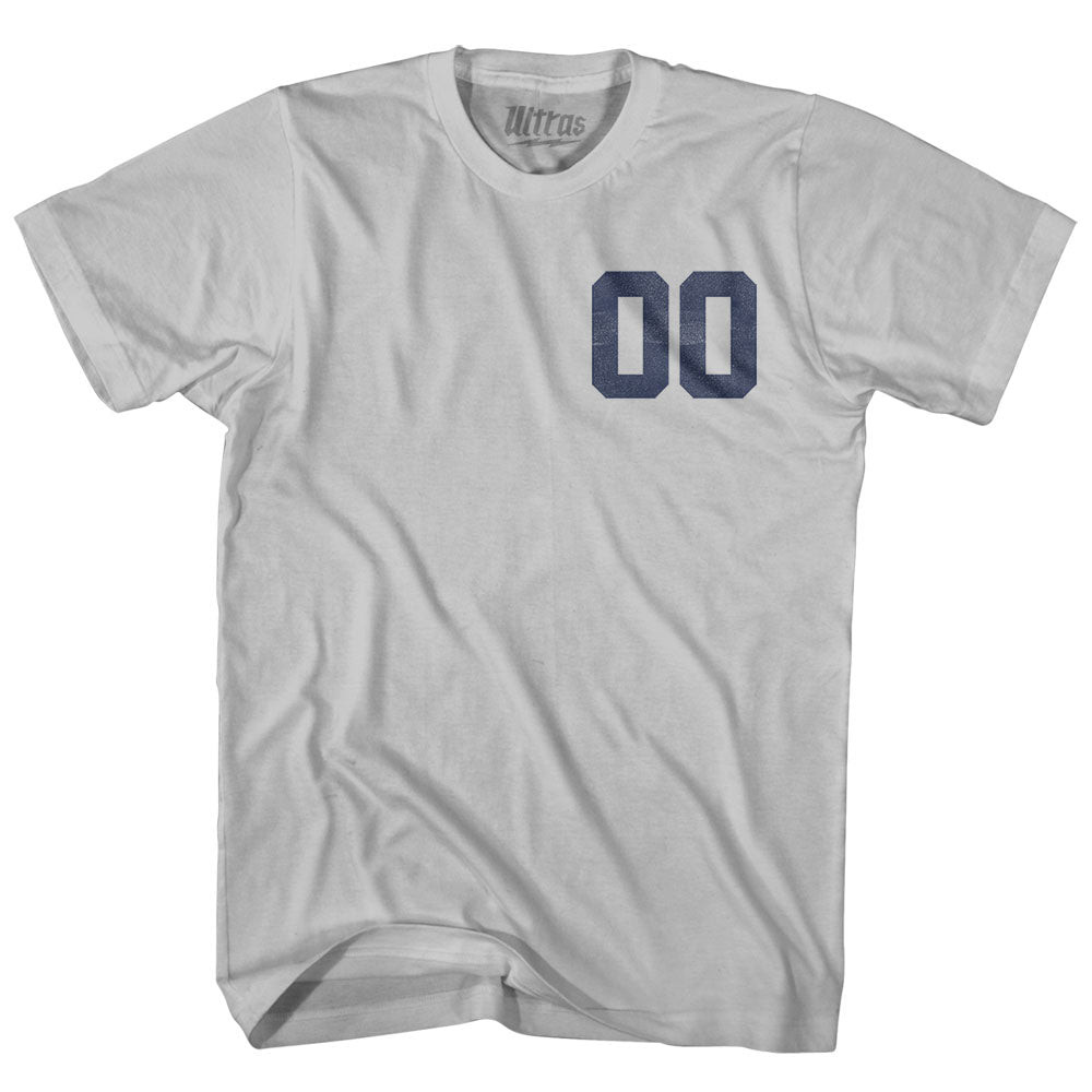 Image of Custom Left Chest Number Name And Number Back Adult Cotton T-shirt - Cool Grey