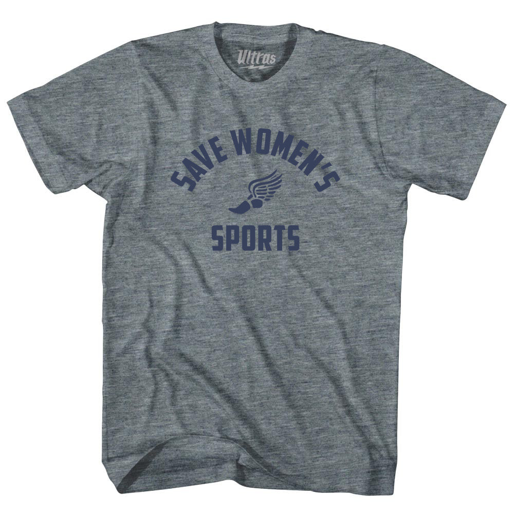 Image of Save Women's Sports Adult Tri-Blend T-shirt - Athletic Grey