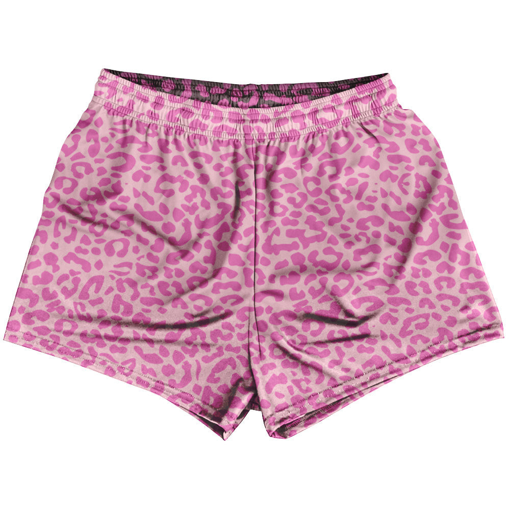 Image of Cheetah Two Tone Pale Pink Womens & Girls Sport Shorts End Made In USA - Pale Pink