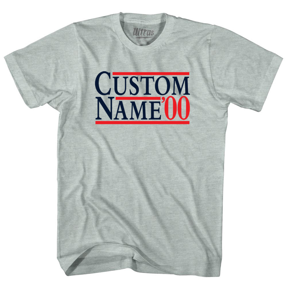 Image of Election Custom Election Two Names And Year Adult Tri-Blend T-shirt - Athletic Cool Grey
