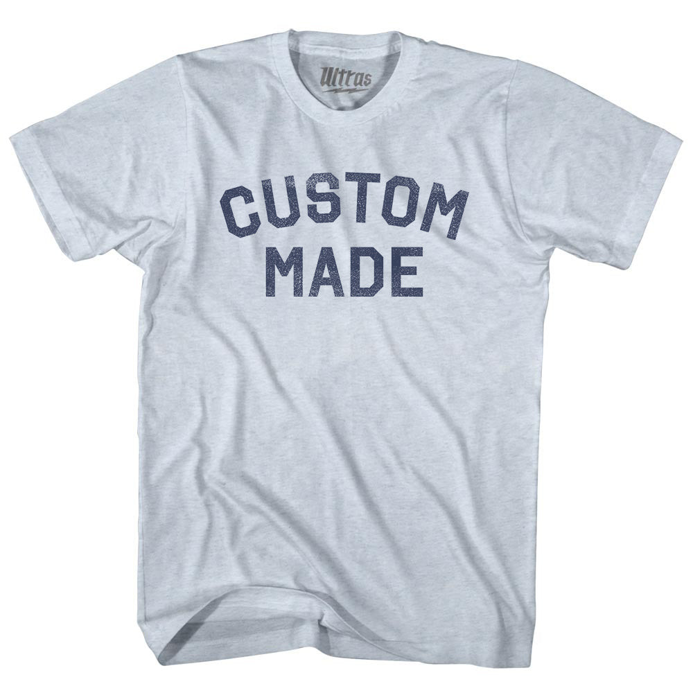 Image of Custom Made Adult Tri-Blend T-shirt - Athletic White