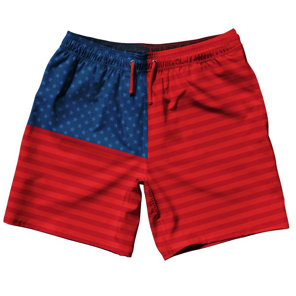 Image of Olympiads Swim Shorts 7.5" - Red White and Blue