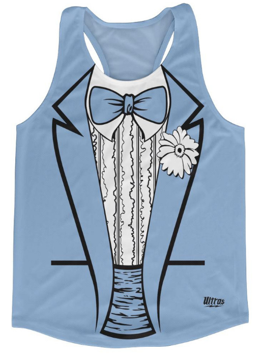 Image of YOUTH MEDIUM-Carolina Blue Tuxedo Running Tank Top Racerback Track and Cross Country Singlet Jersey Made In USA - Carolina Blue-Final Sale  T2