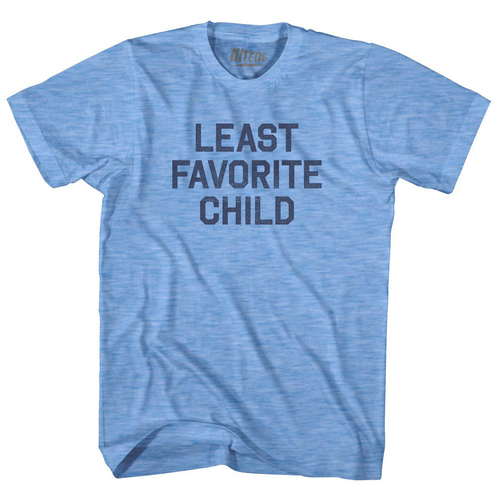 Image of Least Favorite Child Adult Tri-Blend T-shirt - Athletic Blue