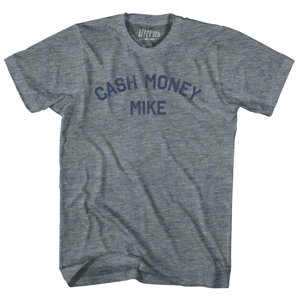 Image of Cash Money Mike Adult Tri-Blend T-shirt - Athletic Grey