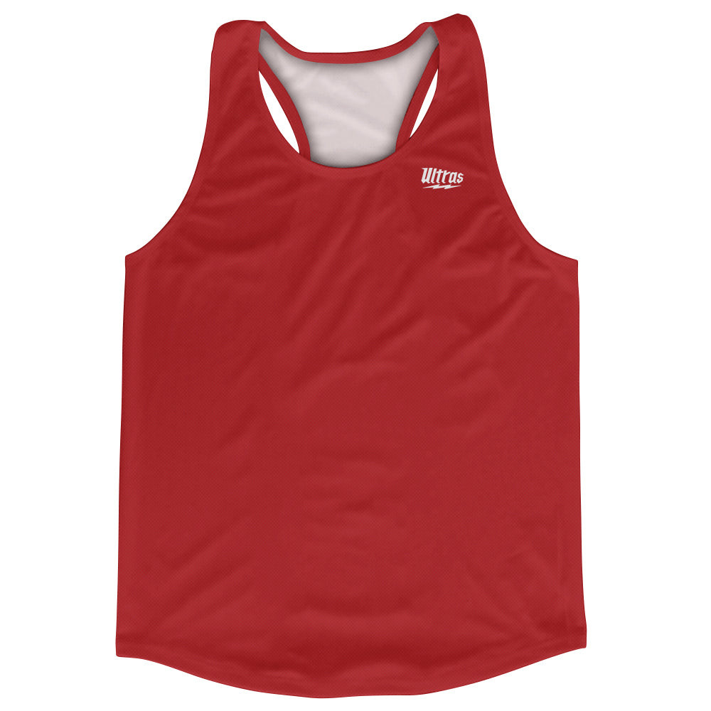 Image of Blank Red Dark Running Racerback Singlet Track Tops Made In USA