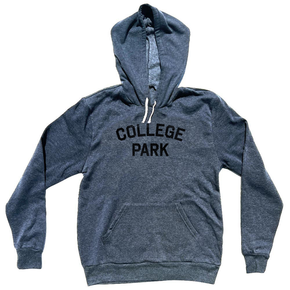 Image of College Park Tri-Blend Hoodie - Blue