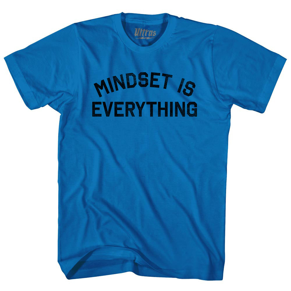 Image of Mindset Is Everything Adult Cotton T-shirt - Royal Blue