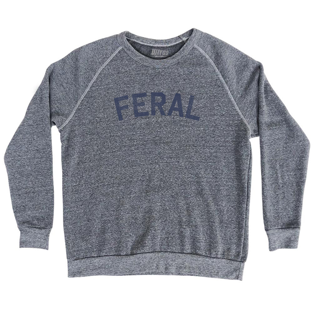Image of Feral Adult Tri-Blend Sweatshirt - Athletic Grey