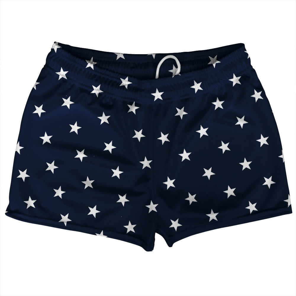 Image of Stars Shorty Short Gym Shorts 2.5" Inseam Made In USA - Navy