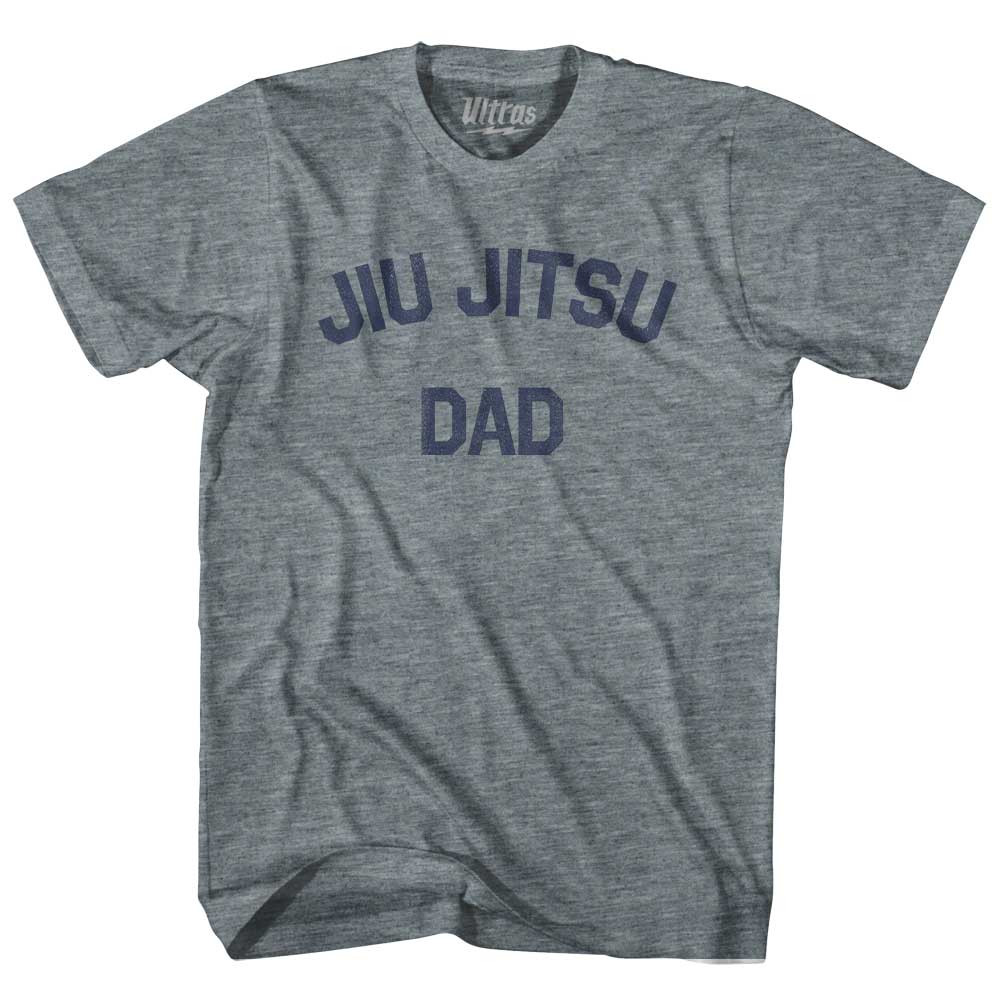 Image of Jiu Jitsu Dad Adult Tri-Blend T-shirt - Athletic Grey