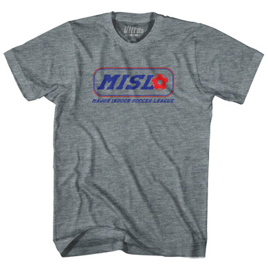 Misl Major Indoor Soccer League MISL Soccer Logo Adult Tri-Blend T-Shirt ...