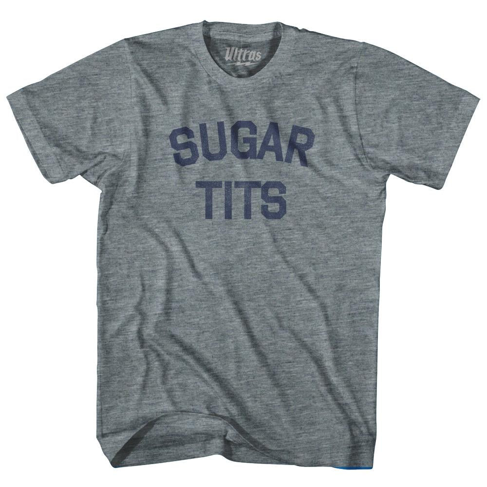 Image of Sugar Tits Adult Tri-Blend T-shirt - Athletic Grey