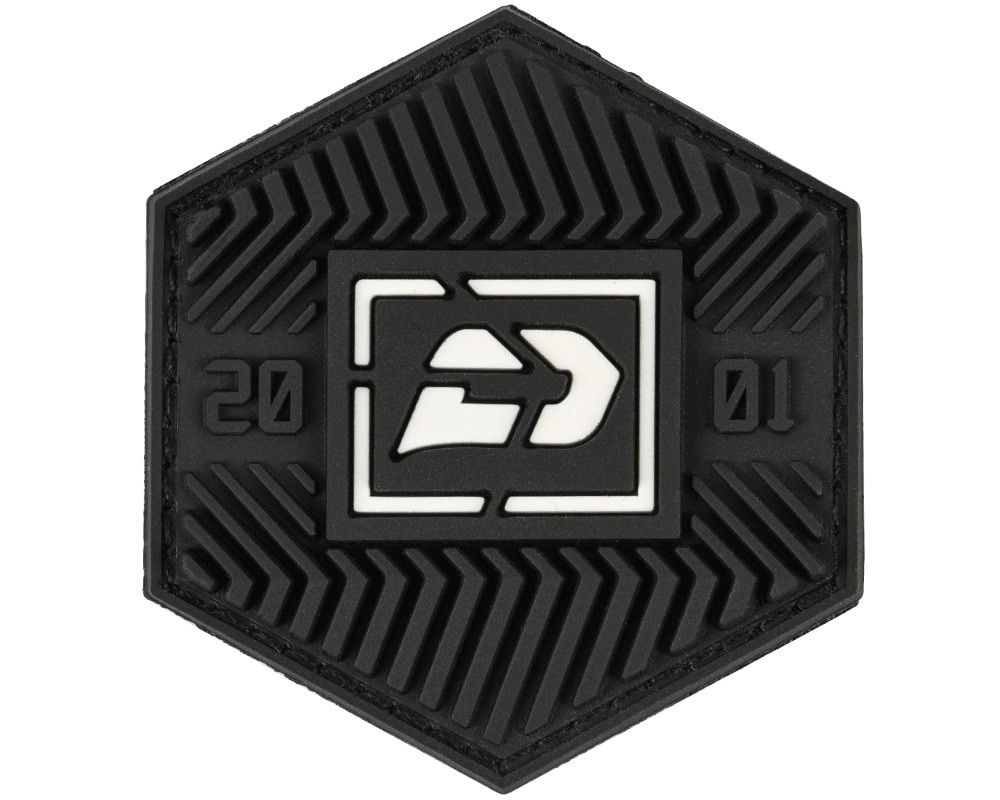 Push Rubberized Velcro Icon Patch - White