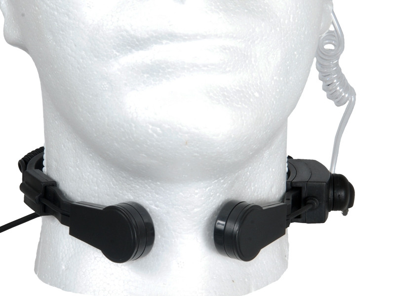 AC-209B Emerson Special Forces Throat Mic PTT for ICOM / MIDLAND Radio