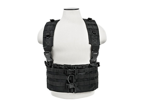 CVARCR2922B VISM M4 M16 Chest Rig Black Hydration Pouch Holds 12 Magazines