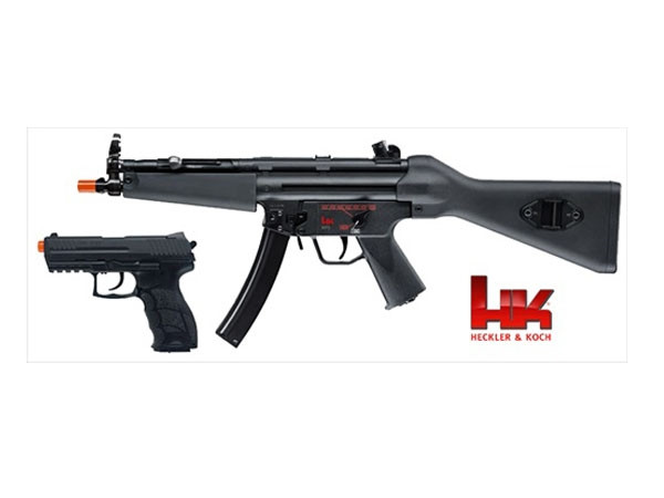 H&K MP5 Auto Airsoft AEG Gun 2273020 & H&K P30 Pistol Combo Kit