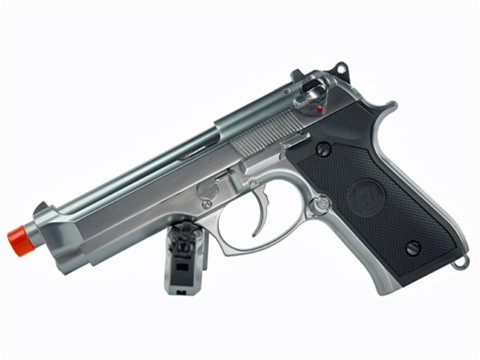 SDWEM9CBRC, TSD M9 Nickle Plated Airsoft Gas Blowback Pistol Full Metal ...