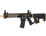 Lancer Tactical Enforcer Battle Hawk 10" Skeleton AEG Airsoft Gun w/ Alpha Stock - Black/Gold (LT-34BCG10-G2-ME)